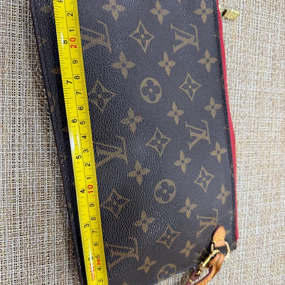 Louis Vuitton Monogram never full Brown and Red pochette - Picture 3 of 14